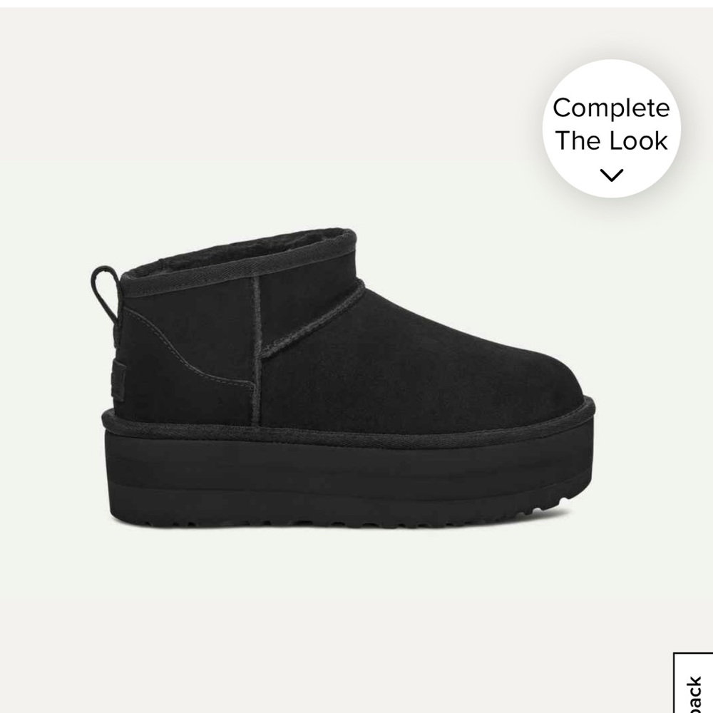 UGG ultra mini black platform boots
